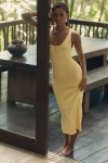 Peixoto Liv Sleeveless Knit Midi Dress In Yellow