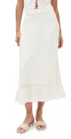 Peixoto Riley Tiered Maxi Skirt In White Lotus