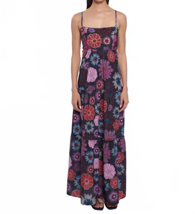Peixoto Lori Maxi Dress In Black Botanical In Multi