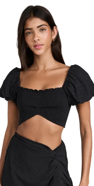 Peixoto Louisa Crop Top In Black