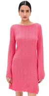 Peixoto Lucia Mini Knit Dress Sunkist Coral In Pink