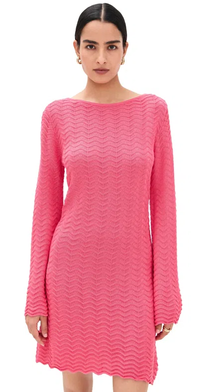Peixoto Lucia Mini Knit Dress Sunkist Coral In Orange