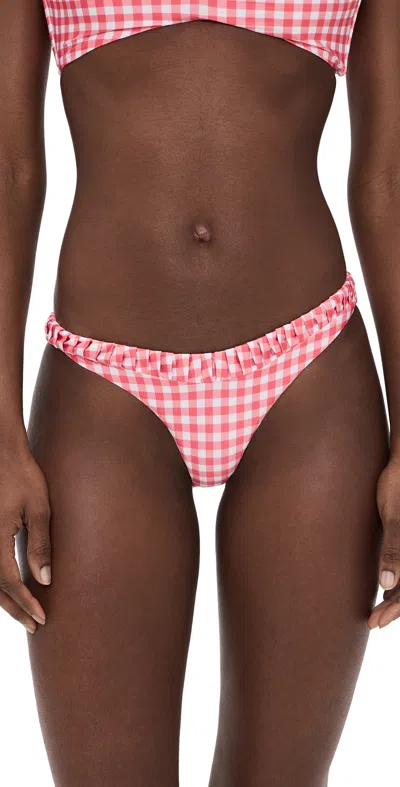 Peixoto Millie Bikini Bottoms Sriracha Gingham In Neutral