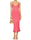 Peixoto Nora Knit Dress In Sunkist Coral In Pink