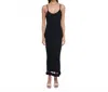 Peixoto Nora Knit Midi Dress In Black In Black