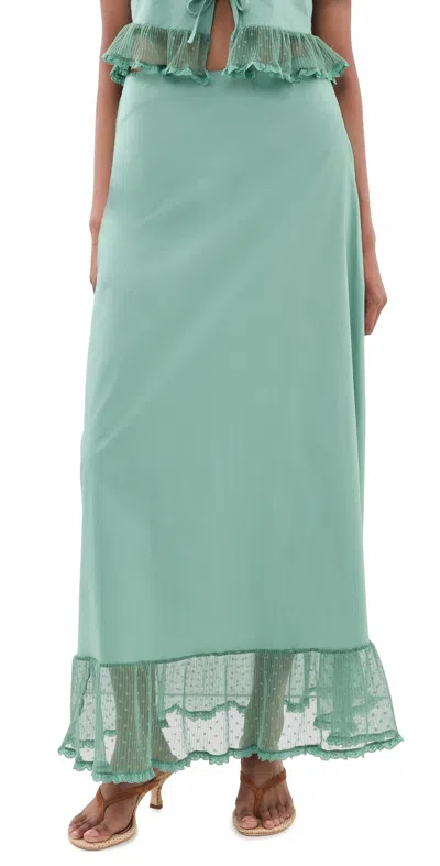 Peixoto Odette Maxi Skirt Eucalyptus In Green