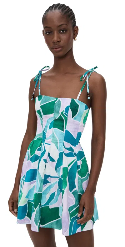 Peixoto Paisley Mini Dress Crystal Isle In Green