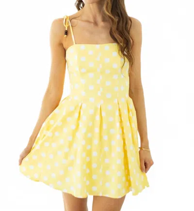 Peixoto Paisley Mini Dress In Honeycomb Polka Dot In Yellow