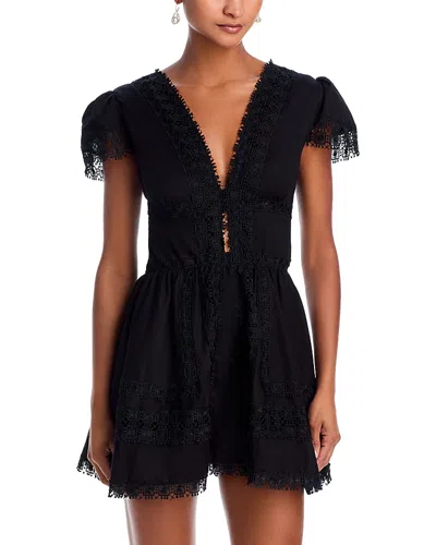Peixoto Piper Cotton Dress Swim Cover-up In Black