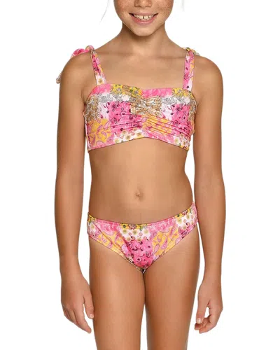 Peixoto Kids' Portia Bikini Set In Pink