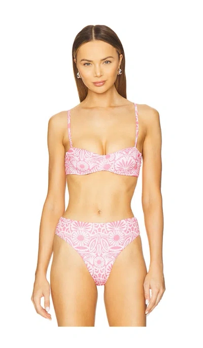 Peixoto Portia Bikini Top In Tierra Linda Coral