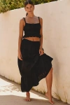 Peixoto Riley Tiered Maxi Skirt In Black