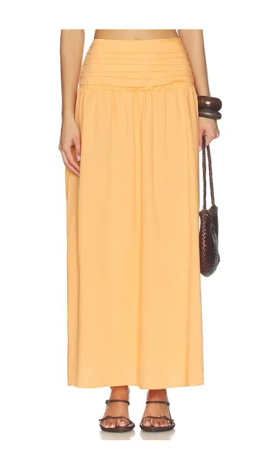 Peixoto Rowan Maxi Skirt In Orange