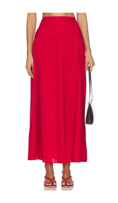 Peixoto Rowan Maxi Skirt In Red