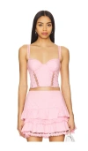 Peixoto Sasha Corset Top In Proper Pink