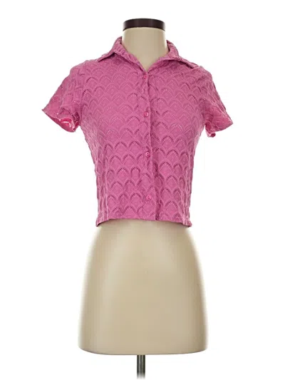 Pre-owned Peixoto Short Sleeve Blouse In Pink
