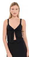 Peixoto Sienna Top Black Lotus In Black
