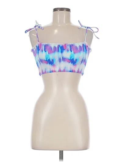 Pre-owned Peixoto Sleeveless Top Blue Strapless Neckline Tops