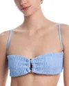 Peixoto Talia Bikini Top In Cloud Blue Weave