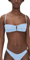 Peixoto Talia Bikini Top Cloud Blue Weave In Cloud Blue Weave