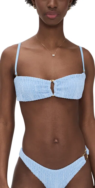 Peixoto Talia Bikini Top Cloud Blue Weave