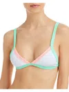 Peixoto Tina Womens Plunge Pool Bikini Swim Top In Red