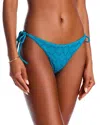 Peixoto Tonie Seashell Print Bikini Bottom - Exclusive In Teal Athena
