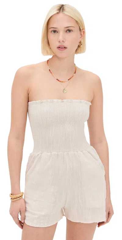 PEIXOTO TOREY ROMPER BEIGE CANVAS