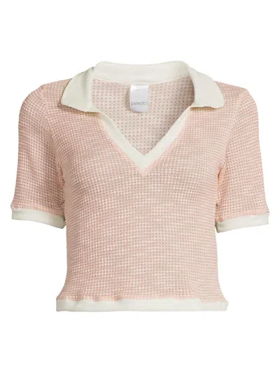 Peixoto Women's Mila Knitted Short-sleeve Top In Pink