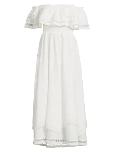 Peixoto Women's Wyatt Off-the-shoulder Midi-dress In White