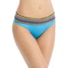 Peixoto Womens Smocked Nylon Swim Bottom Separates In Blue