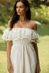 Peixoto Wyatt Off-the-shoulder Midi Dress In White
