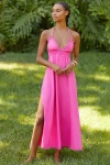 Peixoto Zoe Halter Midi Dress In Pink
