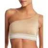Peixoto Zoni Womens One Shoulder Crop Bikini Swim Top In Multi