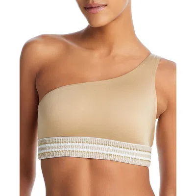Peixoto Zoni Womens One Shoulder Crop Bikini Swim Top In Multi