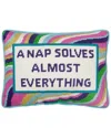Peking Handicraft A Nap Solves Almost Everything Needlepoint Pillow In Multi