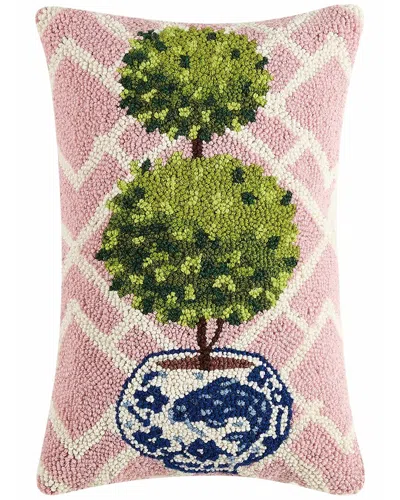 Peking Handicraft Ball Topiary Hook Pillow In Pink