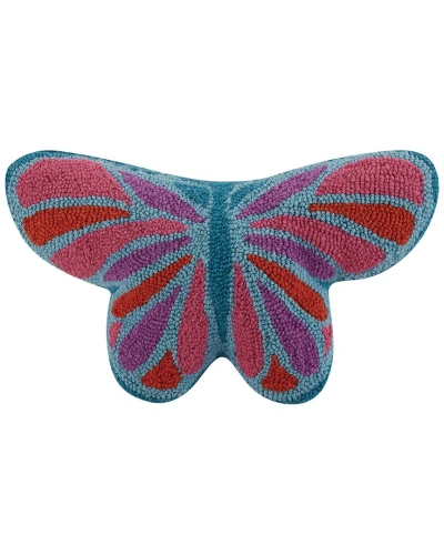 Peking Handicraft Butterfly Shaped Hook Pillow In Multi