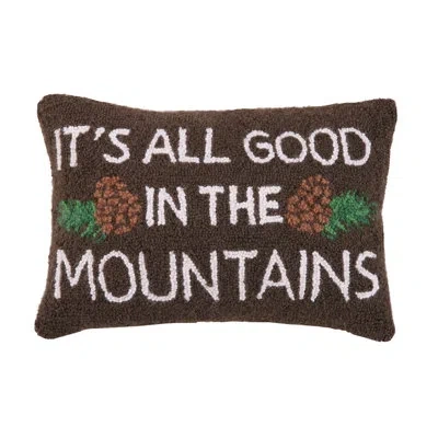 Peking Handicraft Camp Life Hook Wool Lumbar Pillow