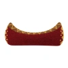 Peking Handicraft Canoe Shaped Wool Hook Pillow In Multi