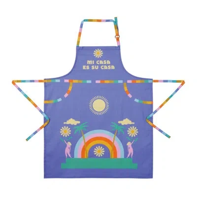 Peking Handicraft Casa Del Sol Kitchen Apron In Blue