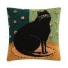Peking Handicraft Cat Wool Throw Pillow