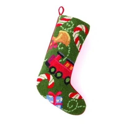 Peking Handicraft Christmas Gifts Hook Stocking In Green,red