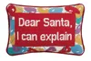 Peking Handicraft Dear Santa Embroidered Needlepoint Pillow In Red Multi