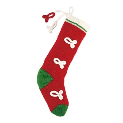 Peking Handicraft Fish Knit Stocking In Green;red