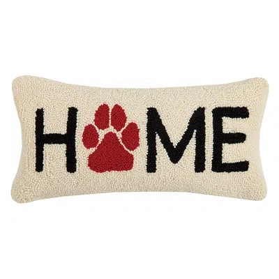 Peking Handicraft Home Paw Wool Lumbar Pillow