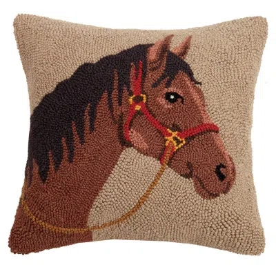 Peking Handicraft Horse Wool Throw Pillow