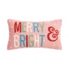 Peking Handicraft Merry And Bright Pillow In Pink In Pink