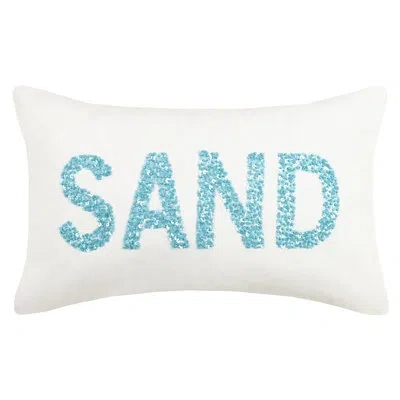 Peking Handicraft Oceanic Beaded Sand Cotton Lumbar Pillow