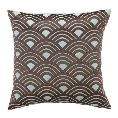 Peking Handicraft Quincy Throw Pillow In Blue